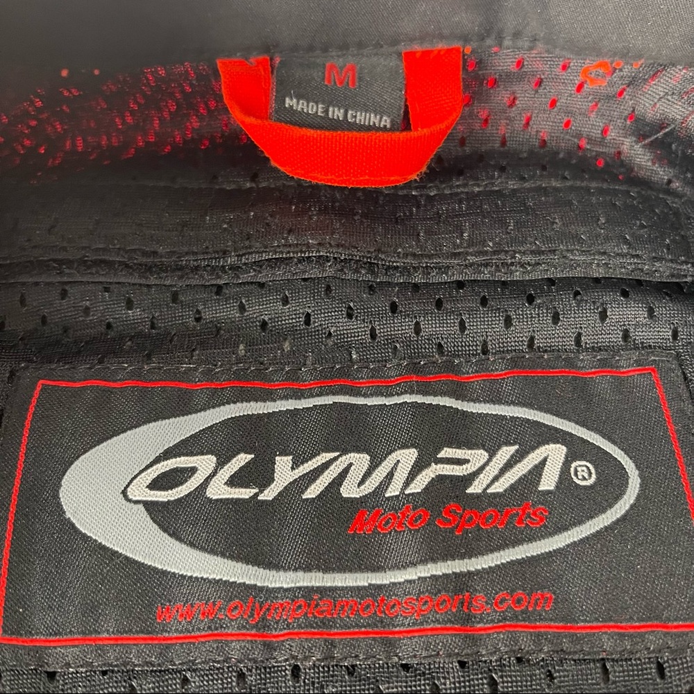 Olympia Moto Sports Motorcycle Protective Padded Jacket M Medium Orange. - Picture 9 of 13